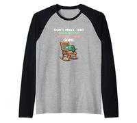 No Haga Que Esta Abuela Pausa Su Juego Video Gamer Camiseta Manga Raglan