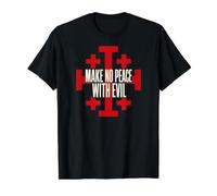 No Hagan Las paces con los Hombres malvados de fe Cristiana de Jerusalén Camiseta gráfica económica, Hombre, Negro, XL
