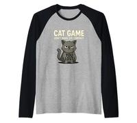 No Hagas Contacto Visual con tu Gato perdido, Juego Feline Fun Camiseta Manga Raglan