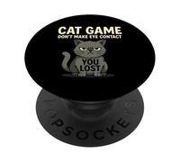 No Hagas Contacto Visual con tu Gato perdido, Juego Feline Fun PopSockets PopGrip Adhesivo