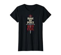 No Hagas Las paces con la Cruz templaria de Espada gótica Malvada Cruzada Camiseta gráfica económica, Mujer, Negro, XS