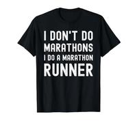 No Hago maratones, Hago maratones Funny Fitness Camiseta gráfica económica, Hombre, Negro, M