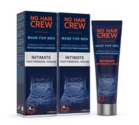 NO HAIR CREW Crema Depilatoria Íntima Hombre Pack de 2 (2 x 100 ml) - Depilación suave y eficaz de la zona íntima sin irritaciones de afeitado, dermatológicamente probado