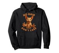 No Hair Don't Care Sphynx Cat Funny Hairless Meme Weird Cat Sudadera con Capucha