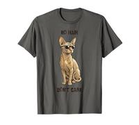 No Hair Don't Care Sphynx Cat Gafas de Sol Vintage Retro Camiseta