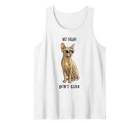 No Hair Don't Care Sphynx Cat Gafas de Sol Vintage Retro Camiseta sin Mangas