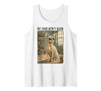 No Hair Don't Care Sphynx Cat Gafas de Sol Vintage Retro Camiseta sin Mangas