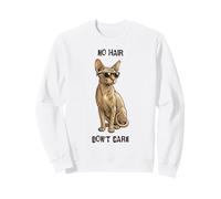 No Hair Don't Care Sphynx Cat Gafas de Sol Vintage Retro Sudadera