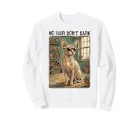 No Hair Don't Care Sphynx Cat Gafas de Sol Vintage Retro Sudadera