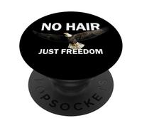 No Hair Just Freedom Funny Calvo Cabeza PopSockets PopGrip Adhesivo