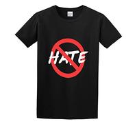 No Hate Zone Antihate No Discrimination Noirty Designs Transparent Mens T-Shirt Black Graphic Unisex tee Shirt M