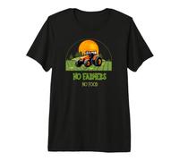 No Hay Agricultores sin Tractor de Alimentos Sun Farm Cosecha agrícola Camiseta Premium