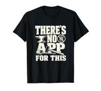 No Hay aplicación para Este Herrero Tradicional Camiseta gráfica económica, Hombre, Negro, S