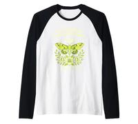 No Hay Belleza sin Alguna extrañeza Polilla iluminada por la Luna Camiseta Manga Raglan