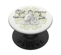 NO Hay Camino hacia LA Felicidad Buddha Buda Meditando Mandala PopSockets PopGrip Adhesivo