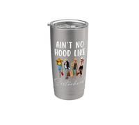 No hay capucha como la mejor amiga del equipo de Sisterhood Afro Sister Vaso térmico de acero inoxidable de doble pared