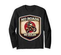No Hay Carreteras Ninguna Regla Motocross Motocross Dirt Bike Rider Japón Moto Manga Larga