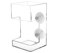 No Hay comedero de Acuario de Desastre, alimentador de Pescado alimento de plástico Transparente con Taza de succión, evitando la dispersión de Alimentos para Todo Tipo de Accesorios de Tanques
