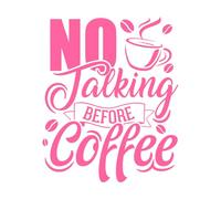 No hay diseño de talkie antes del café Pegatinas de pared de vinilo 65.6x80cm Se puede modificar y añadir información Rosa