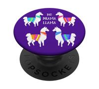 No Hay Drama, Llama, Colorido, Bohemio PopSockets PopGrip Adhesivo