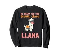 No Hay Drama para Esta Llama de Segundo Grado Divertido de Regreso a la Escuela Sudadera