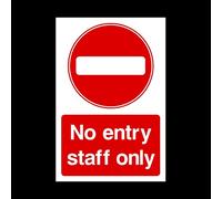 No Hay Entrada Personal único Adhesivo/Autoadhesivo - Señal Personal sólo/Autorizado/Mantener Fuera/más allá de Este Punto (par99)