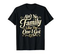 No Hay Familia como la reunión a Juego con la Camisa de The One I Got Camiseta gráfica económica, Hombre, Negro, XL