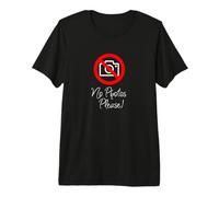 No Hay Fotos por Favor Imagen y Palabras Camiseta Premium