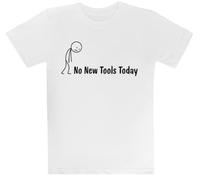 No Hay Herramientas Nuevas Hoy Figura De Palo Camiseta Blanca para Niños Camiseta De Manga Corta para Niños Kids White tee Children Short Sleeve T-Shirt
