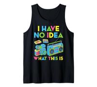 No Hay Idea de lo Que Este Boombox VHS 70s 80s 90s Hombres Mujeres Niños Camiseta sin Mangas