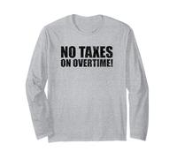 No Hay impuestos sobre Las Horas Extras Declaración de Donald America Patriotic Manga Larga