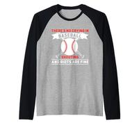 No Hay llanto en el béisbol Refranes Divertidos de béisbol Camiseta Manga Raglan
