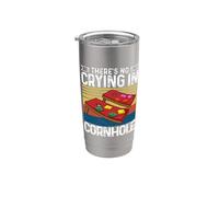 No Hay Llanto En Las Bolsas De Cornhole Corn Hole Board Vaso térmico de acero inoxidable de doble pared