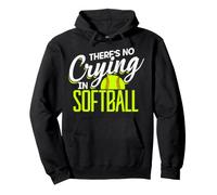 No Hay llanto en los Entrenadores de softbol no Llorar en softbol Sudadera con Capucha