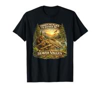 No Hay Lugar Que prefiera ser Beaver Valley Divertido Juego de Palabras para Adultos Camiseta