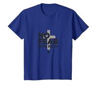 No Hay Miedo con fe La Vida da Miedo sin Jesús Christian Camiseta, Niños, Azul Real, 4 años