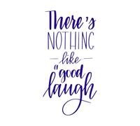No hay nada como una buena risa Calcomanías de letras 47.6x92.4cm Varios tamaños Azul oscuro