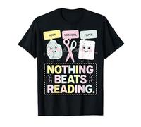 No hay nada mejor que leer: Funny Rock Paper Scissors Camiseta