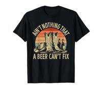 No Hay Nada Que una Cerveza no Pueda Arreglar Country Rodeo Divertido Camiseta