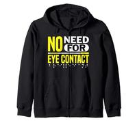 ¿no Hay Necesidad De Contacto Visual - Conciencia De Sudadera con Capucha