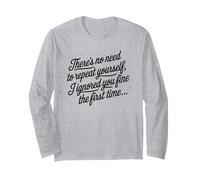 No Hay Necesidad de repetirte te ignoré Dicho Divertido Manga Larga