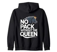 No Hay Paquete sin la Reina Alpha Wolf Fearless Alpha Girl Sudadera con Capucha