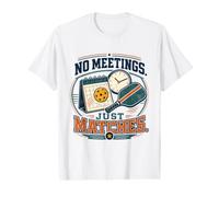 No Hay reuniones, Solo Partidos: Pickleball Funny Vintage Camiseta gráfica económica