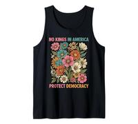 No Hay Reyes Democracia Flores Vintage Camiseta sin Mangas