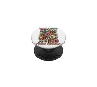 No Hay Reyes Democracia Flores Vintage PopSockets PopGrip Adhesivo
