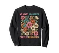 No Hay Reyes Democracia Flores Vintage Sudadera