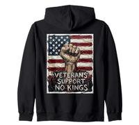 No Hay Reyes en Estados Unidos | Los Veteranos apoyan a No Kings Sudadera con Capucha
