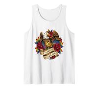 No Hay Reyes en Estados Unidos Patriotic Roses LGBTQ Eagle USA Camiseta sin Mangas