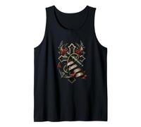 No Hay Rosas Crecen en un Ancla de Tatuaje Marinero Camiseta sin Mangas