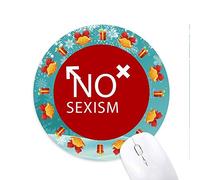 No hay sexismo Mouse Pad mousepad redondo de goma de regalo de Navidad